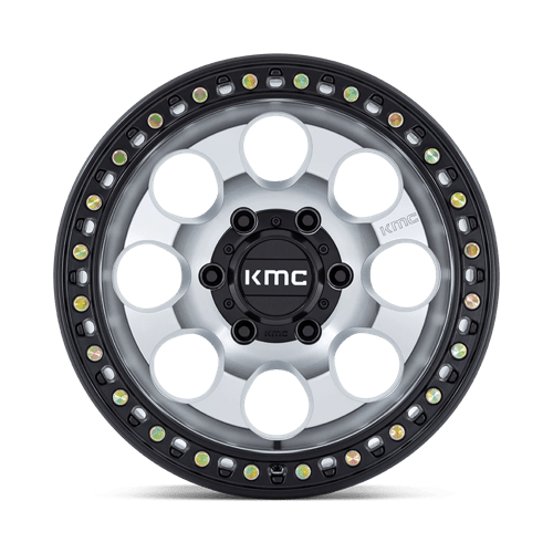KMC KM550 RIOT SBL Machined W/ Satin Black Lip 18x9 +18 6x114.3mm 66.1mm