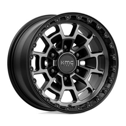 KMC KM718 SUMMIT Satin Black W/ Gray Tint 16x8 0 6x120mm 66.9mm