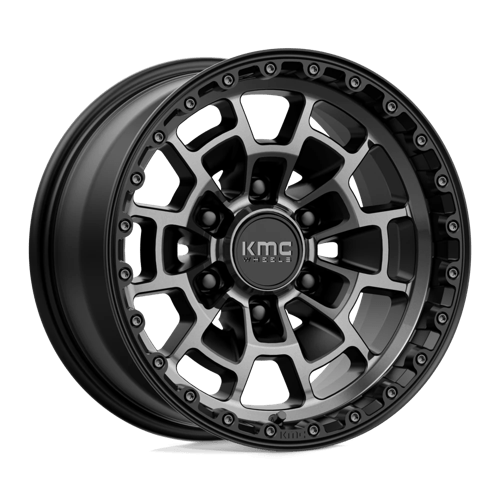KMC KM718 SUMMIT Satin Black W/ Gray Tint 16x8 0 6x139.7mm 106.1mm