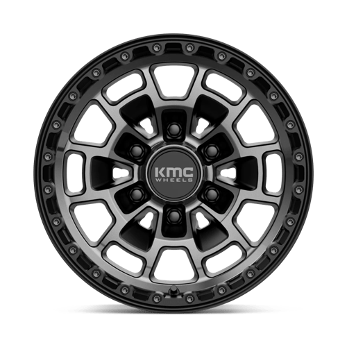 KMC KM718 SUMMIT Satin Black W/ Gray Tint 16x8 0 6x120mm 66.9mm