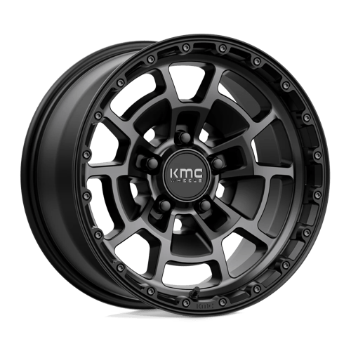 KMC KM718 SUMMIT Satin Black W/ Gray Tint 17x8.5 0 5x127mm 71.5mm