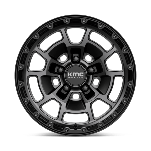 KMC KM718 SUMMIT Satin Black W/ Gray Tint 17x8.5 0 5x127mm 71.5mm