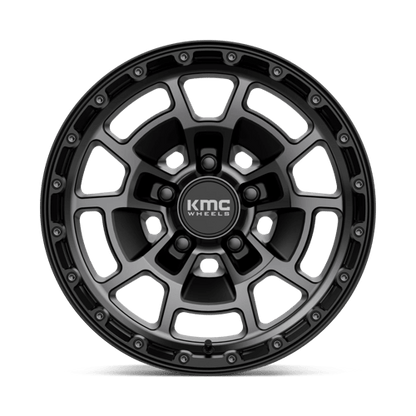 KMC KM718 SUMMIT Satin Black W/ Gray Tint 17x8.5 0 5x127mm 71.5mm