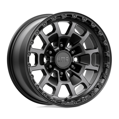 KMC KM718 SUMMIT Satin Black W/ Gray Tint 17x8.5 0 6x139.7mm 106.1mm