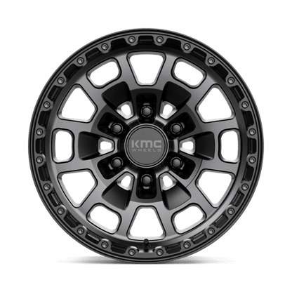 KMC KM718 SUMMIT Satin Black W/ Gray Tint 17x8.5 0 6x139.7mm 106.1mm
