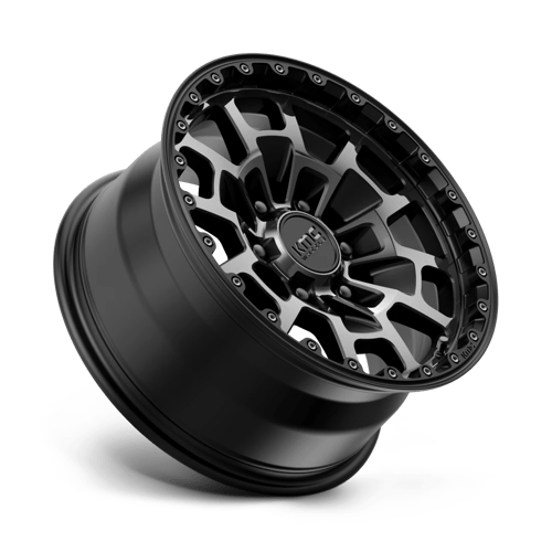 KMC KM718 SUMMIT Satin Black W/ Gray Tint 17x8.5 +18 6x139.7mm 106.1mm
