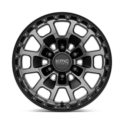 KMC KM718 SUMMIT Satin Black W/ Gray Tint 17x8.5 +18 6x135mm 87.1mm