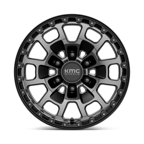 KMC KM718 SUMMIT Satin Black W/ Gray Tint 17x8.5 +18 6x139.7mm 106.1mm