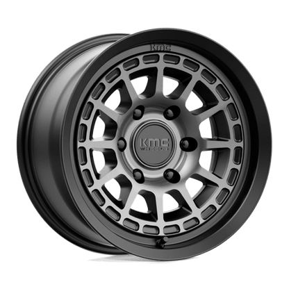 KMC KM719 CANYON Satin Black W/ Gray Tint 17x8 +20 6x139.7mm 106.1mm