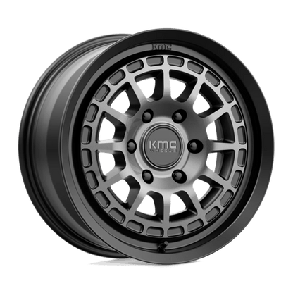 KMC KM719 CANYON Satin Black W/ Gray Tint 17x8 +35 6x139.7mm 100.3mm