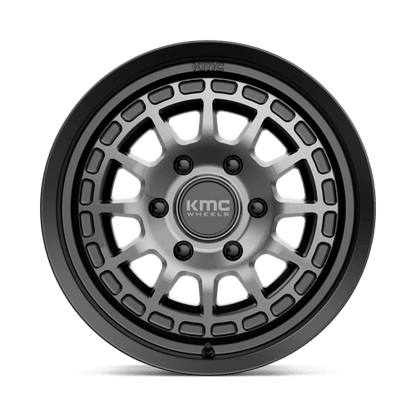 KMC KM719 CANYON Satin Black W/ Gray Tint 17x8 +35 6x139.7mm 100.3mm