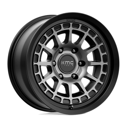KMC KM719 CANYON Satin Black W/ Gray Tint 17x8.5 0 6x139.7mm 106.1mm