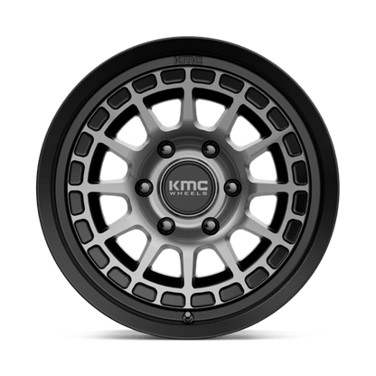 KMC KM719 CANYON Satin Black W/ Gray Tint 17x8.5 0 6x139.7mm 106.1mm