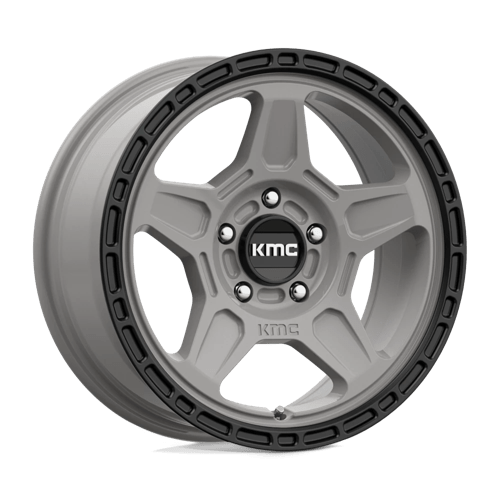 KMC KM721 ALPINE Satin Gray W/ Black Lip 16x7 +15 5x114.3mm 72.6mm