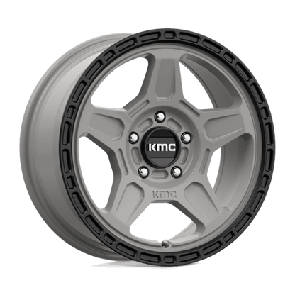 KMC KM721 ALPINE Satin Gray W/ Black Lip 16x7 +15 5x114.3mm 72.6mm