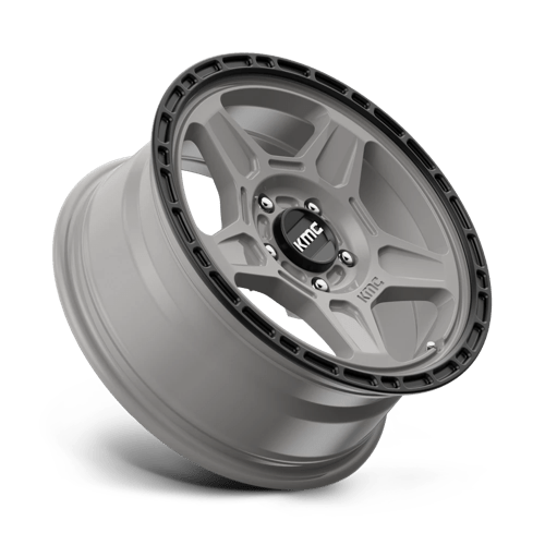 KMC KM721 ALPINE Satin Gray W/ Black Lip 16x7 +15 5x114.3mm 72.6mm