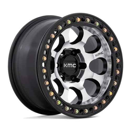 KMC KM237 RIOT BEADLOCK Mach Satin Black Window & Ring 17x9 -38 5x127mm 71.5mm