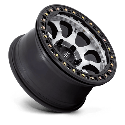 KMC KM237 RIOT BEADLOCK Mach Satin Black Window & Ring 17x8.5 0 6x139.7mm 108mm