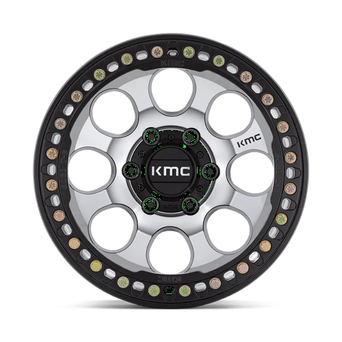 KMC KM237 RIOT BEADLOCK Mach Satin Black Window & Ring 17x9 -38 5x127mm 71.5mm