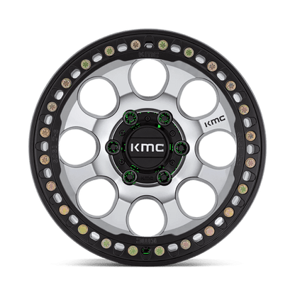 KMC KM237 RIOT BEADLOCK Mach Satin Black Window & Ring 17x8.5 0 6x139.7mm 108mm