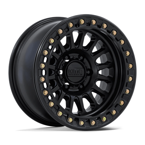 KMC KM239 IMPACT BEADLOCK Matte Black 17x9 +1 Custom 72.6mm