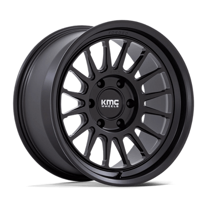 KMC KM447 IMPACT FORGED MONOBLOCK Satin Black 17x8.5 0 6x135mm 87.1mm