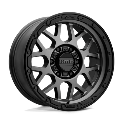 KMC KM535 GRENADE OFF-ROAD Matte Gray W/ Matte Black Lip 17x8.5 0 6x120mm 66.9mm