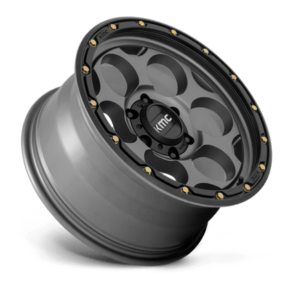 KMC KM541 DIRTY HARRY Satin Gray W/ Black Lip 20x9 0 6x135mm 87.1mm