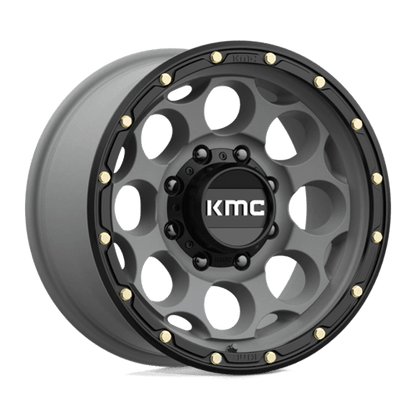 KMC KM541 DIRTY HARRY Satin Gray W/ Black Lip 17x8.5 0 8x170mm 125.1mm