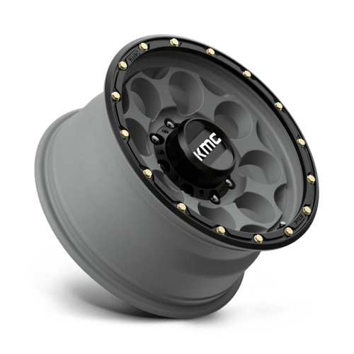 KMC KM541 DIRTY HARRY Satin Gray W/ Black Lip 17x8.5 0 8x165.1mm 125.1mm