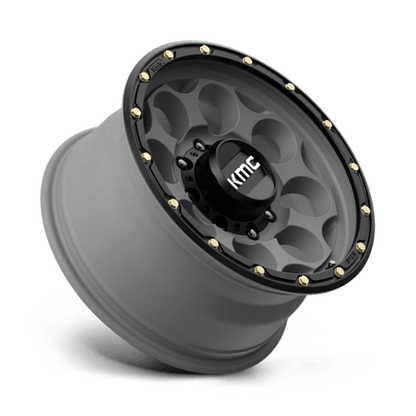 KMC KM541 DIRTY HARRY Satin Gray W/ Black Lip 17x8.5 0 8x170mm 125.1mm