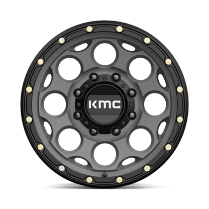KMC KM541 DIRTY HARRY Satin Gray W/ Black Lip 17x8.5 0 8x165.1mm 125.1mm