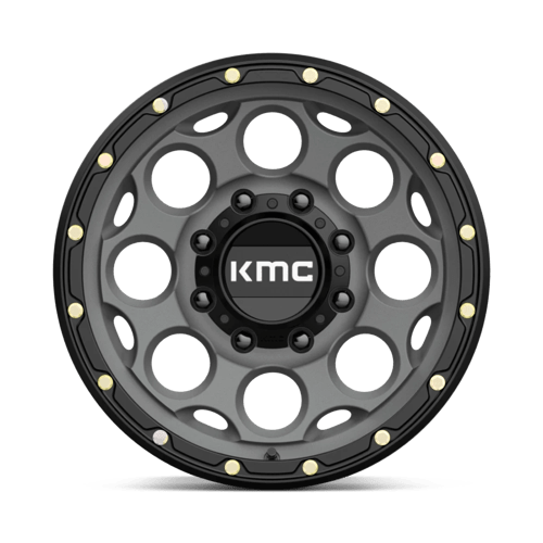 KMC KM541 DIRTY HARRY Satin Gray W/ Black Lip 17x8.5 0 8x170mm 125.1mm