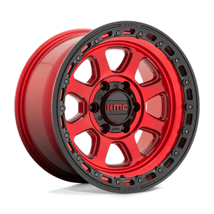 KMC KM548 CHASE Candy Red W/ Black Lip 18x9 0 8x170mm 125.1mm