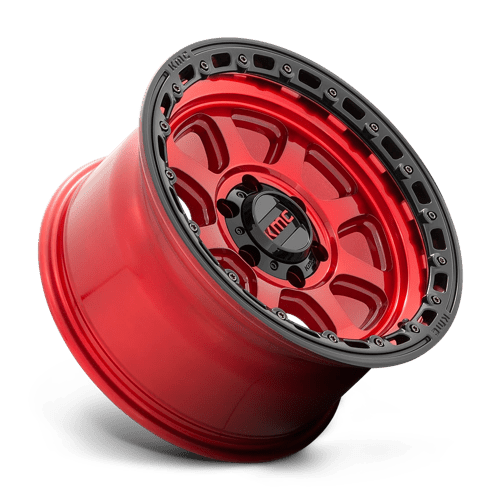 KMC KM548 CHASE Candy Red W/ Black Lip 20x9 +18 8x180mm 124.2mm