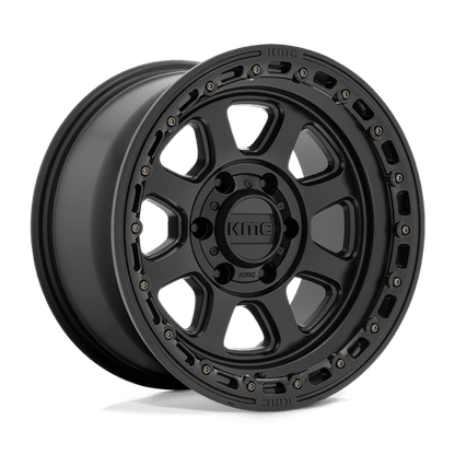 KMC KM548 CHASE Satin Black W/ Gloss Black Lip 20x9 +18 6x135mm 87.1mm