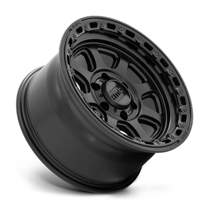 KMC KM548 CHASE Satin Black W/ Gloss Black Lip 18x9 0 8x180mm 124.2mm