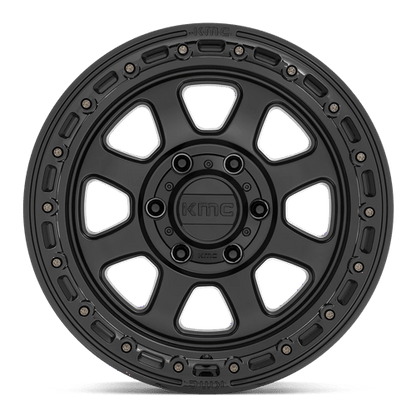 KMC KM548 CHASE Satin Black W/ Gloss Black Lip 20x9 +18 6x135mm 87.1mm