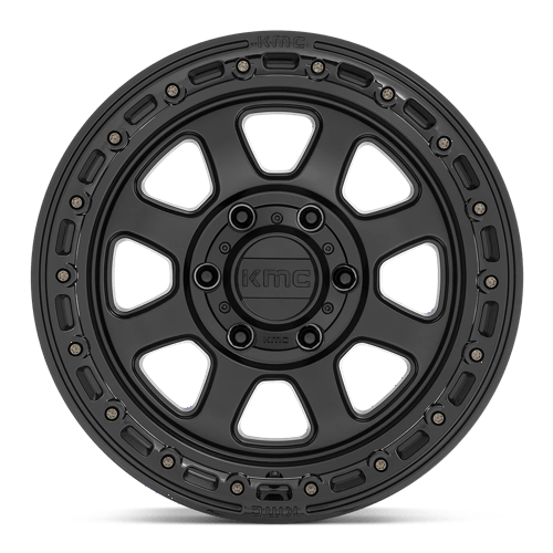 KMC KM548 CHASE Satin Black W/ Gloss Black Lip 20x9 0 6x139.7mm 106.1mm
