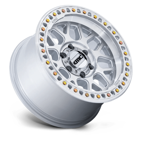 KMC KM549 GRS Gloss Silver W/ Machined Face 17x8.5 0 8x180mm 124.2mm