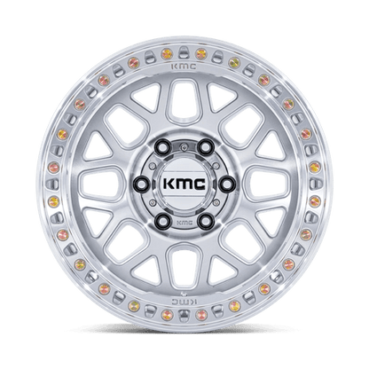 KMC KM549 GRS Gloss Silver W/ Machined Face 18x9 -12 8x170mm 125.1mm