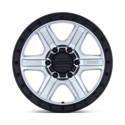 KMC KM551 OUTRUN Machined W/ Gloss Black Lip 17x8.5 -10 6x139.7mm 106.1mm