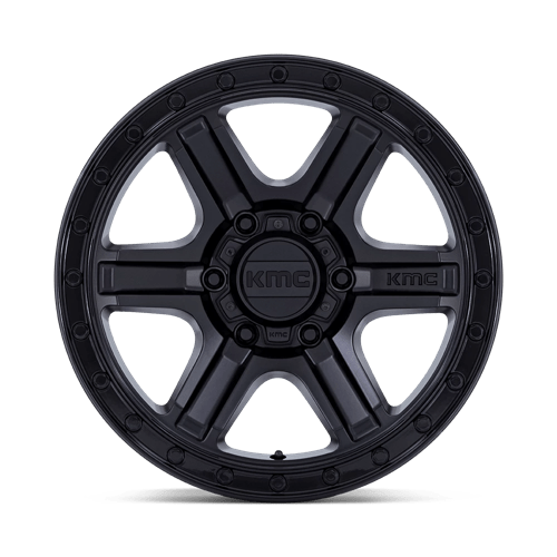 KMC KM551 OUTRUN Matte Black W/ Gloss Black Lip 18x9 +18 5x127mm 71.5mm