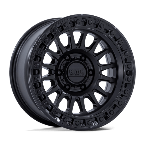 KMC KM552 IMS Matte Black W/ Gloss Black Lip 18x9 +18 8x170mm 125.1mm