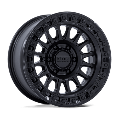 KMC KM552 IMS Matte Black W/ Gloss Black Lip 18x9 +30 6x135mm 87.1mm