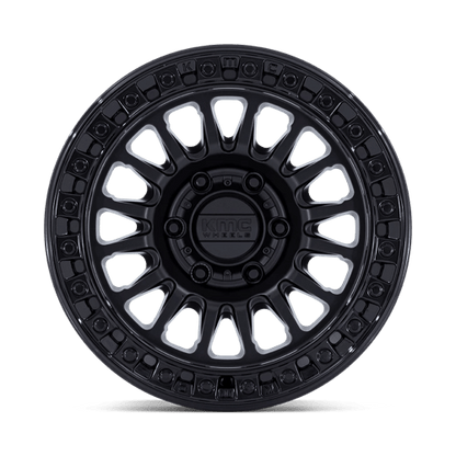 KMC KM552 IMS Matte Black W/ Gloss Black Lip 18x9 +30 6x135mm 87.1mm