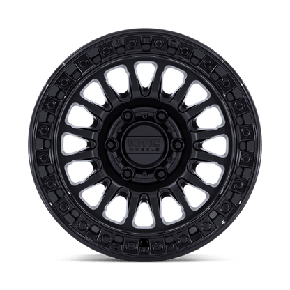 KMC KM552 IMS Matte Black W/ Gloss Black Lip 18x9 0 6x139.7mm 106.1mm