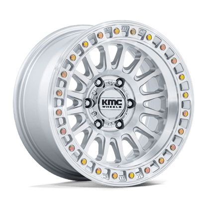 KMC KM552 IMS Gloss Silver W/ Machined Face 20x9 0 8x180mm 124.2mm