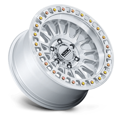 KMC KM552 IMS Gloss Silver W/ Machined Face 20x9 +18 8x165.1mm 125.1mm