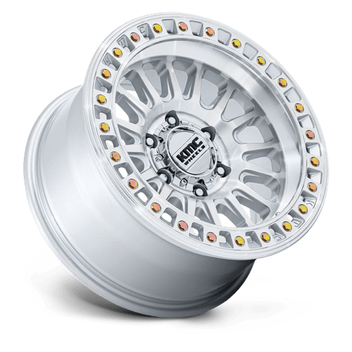 KMC KM552 IMS Gloss Silver W/ Machined Face 20x9 +18 8x180mm 124.2mm